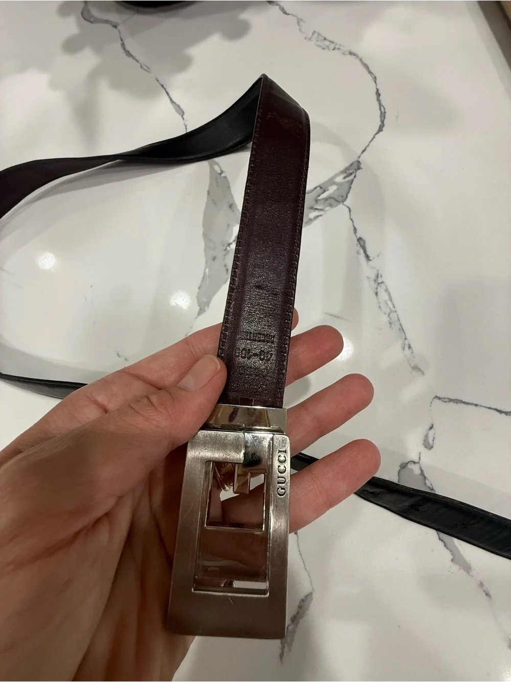 Gucci Brown/Black Reversible Leather Belt Men’s Size 40